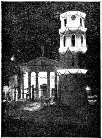Katedra wileńska wśród ciemnej nocy