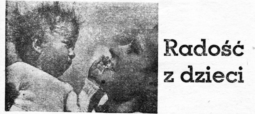 Rycerz Niepokalanej 10/1952, grafika tytułowa artykułu: Radość z dzieci, s. 280