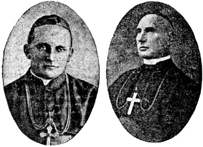 Ks. Romuald Jałbrzykowski, arcybiskup wileński, i ks. Kazimierz Michalkiewicz, biskup - sufragan wileński