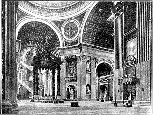 Watykan, wnętrze Bazyliki św. Piotra