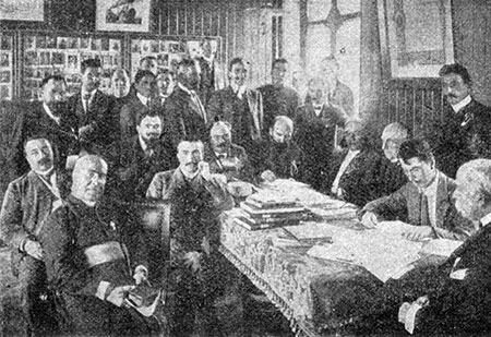 Komisja w biurze sprawdzań lekarskich w Lourdes, 1911 r.