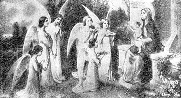 Maryja z Dz. Jezus i Aniołami
