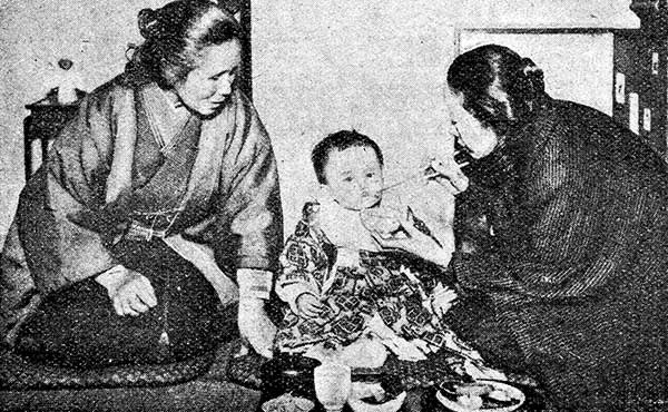 Matka japonka z dzieckiem