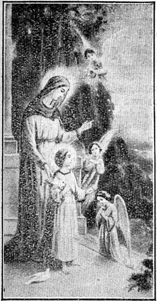 Maryja z Dz. Jezus i aniołowie