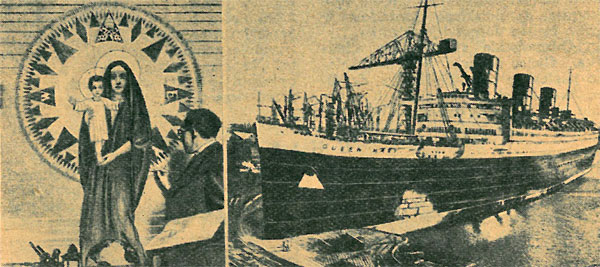 Obraz M.B. na okręcie