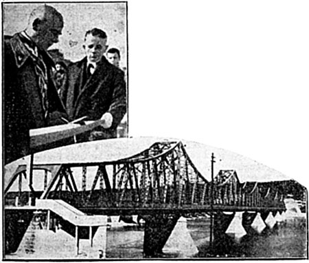 prezydent Mościcki i most we Włocławku