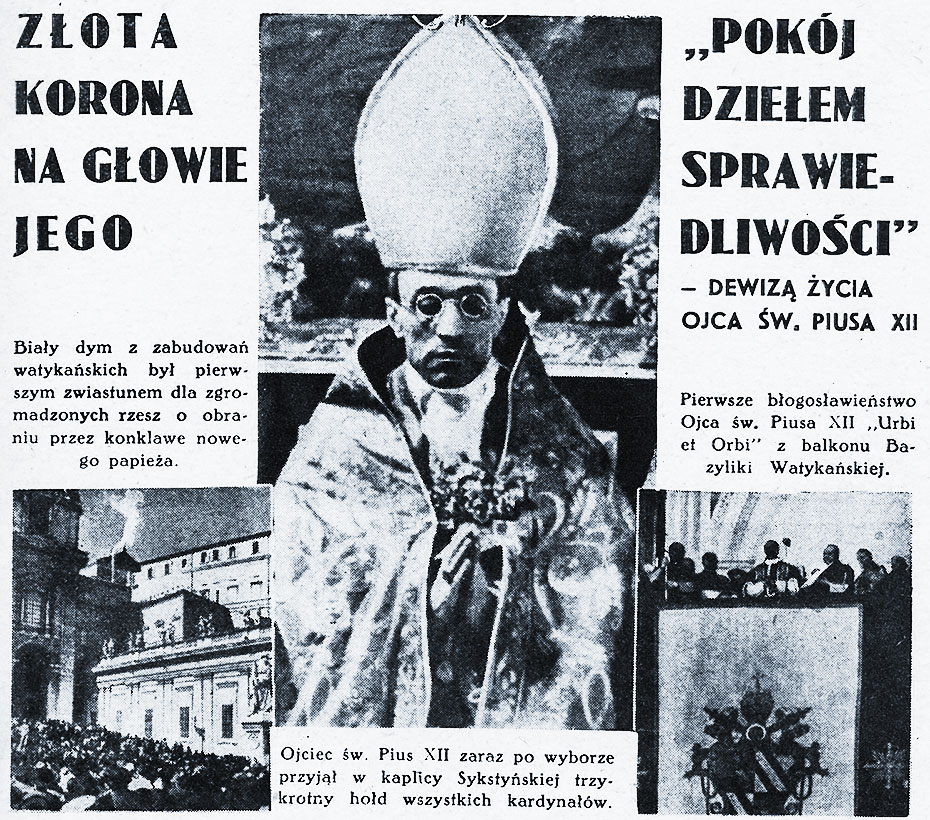 Pius XII - złota korona