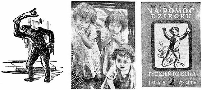 Rycerz Niepokalanej 1/1946, grafiki do artykułu: Wrogowie dziecka, s. 12-13