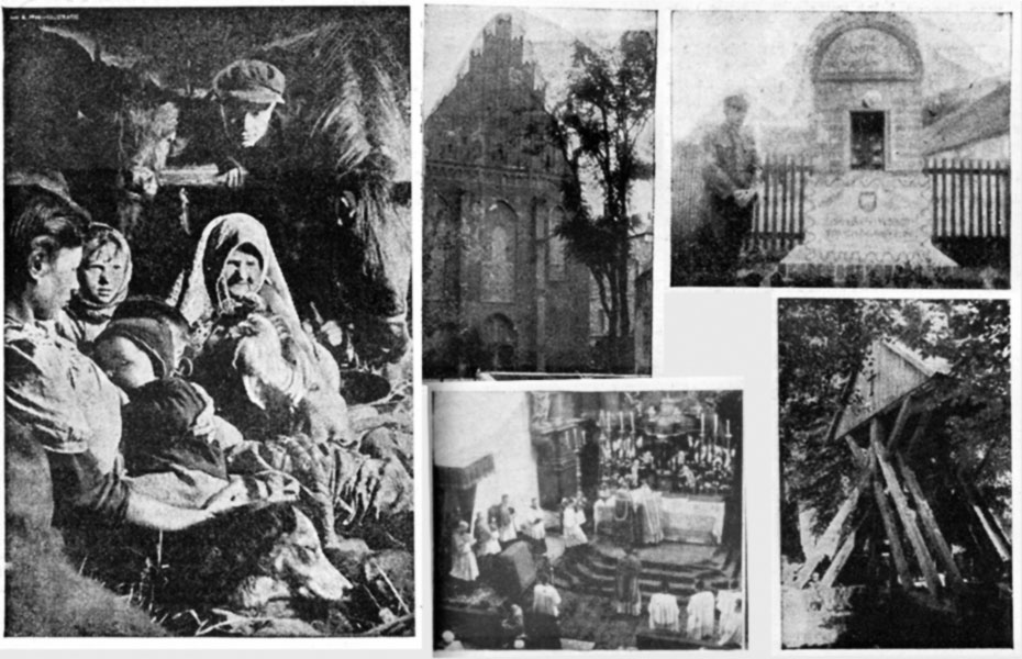 Rycerz Niepokalanej 9/1946, grafiki do artykułu: Życie religijne nad Odrą, s. 240-241