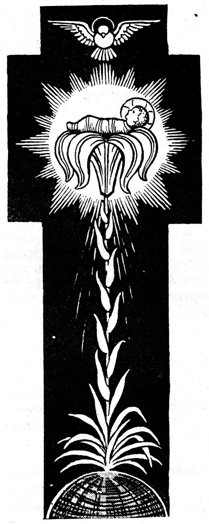 Rycerz Niepokalanej 12/1946, grafika do życzeń na Boże Narodzenie, s. 313