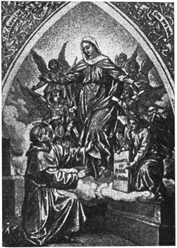 Rycerz Niepokalanej 12/1946, grafika do artykułu: Obrońca przywilejów Maryi, s. 321