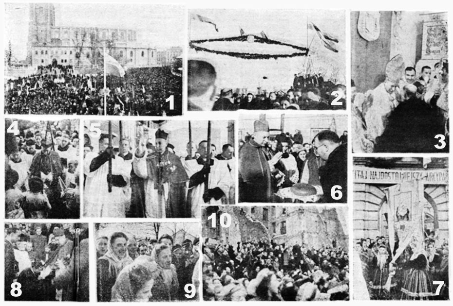 Rycerz Niepokalanej 3/1949, zdjęcia do artykułu: Ingres Prymasowski, s. 80-81