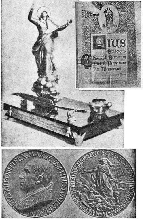 Rycerz Niepokalanej 11-12/1950, zdjęcia do artykułu: Munificentissimus Deus, s. 329-332