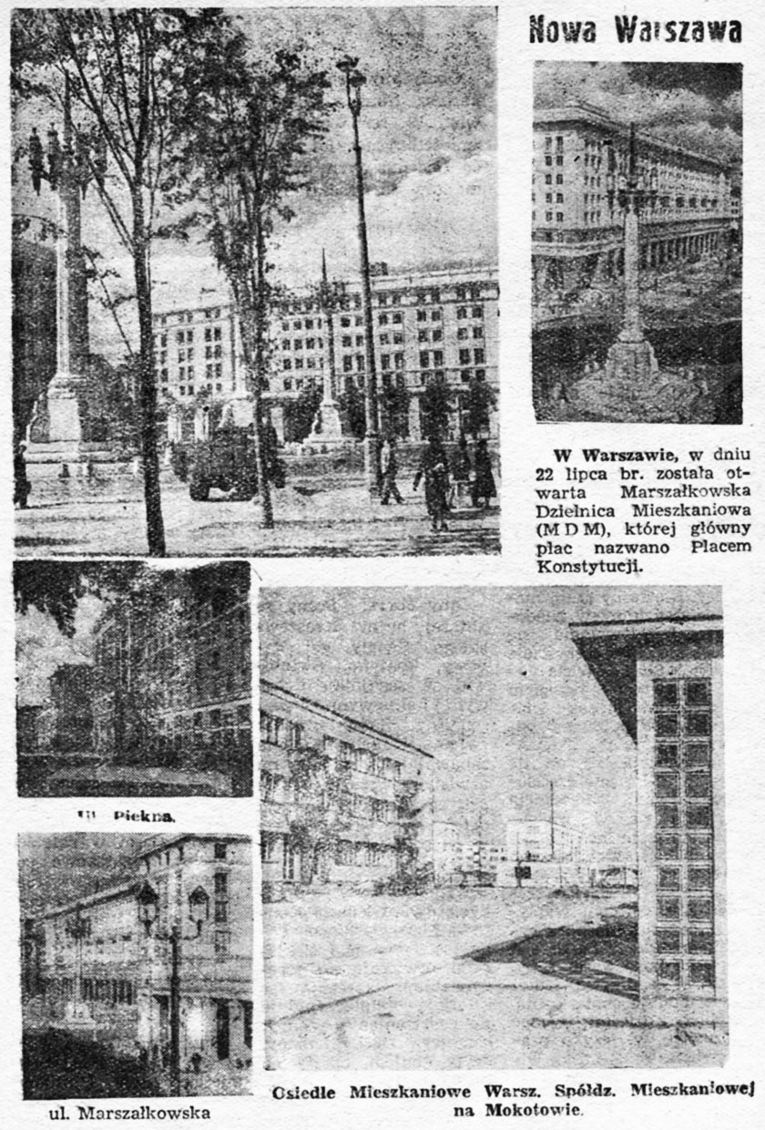 Rycerz Niepokalanej 10/1952, zdjęcia do artykułu: Nowa Warszawa, s. 285